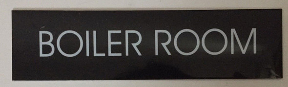 SIGNS BOILER ROOM SIGN - BLACK (ALUMINUM