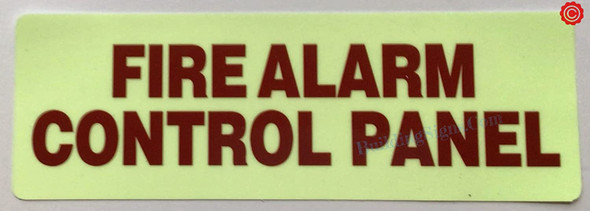 FIRE ALARM CONTROL PANEL Signage, Glow In The Dark Decals