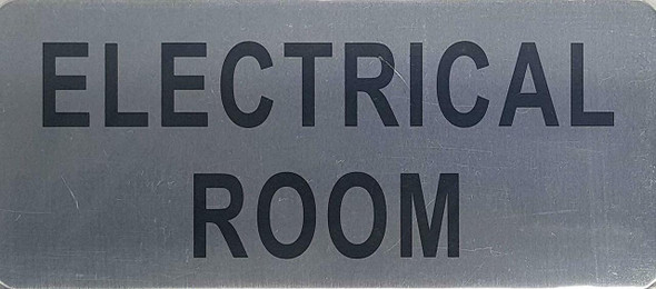 ELECTRICAL ROOM SIGN – BRUSHED ALUMINUM