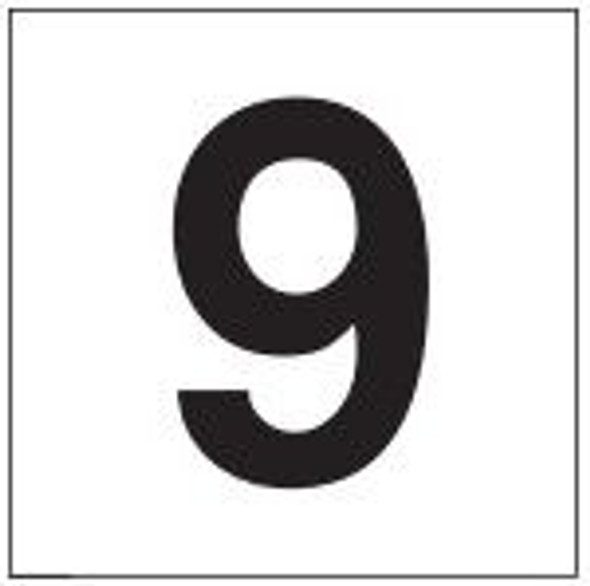 PHOTOLUMINESCENT DOOR NUMBER 9 SIGN HEAVY DUTY / GLOW IN THE DARK "DOOR NUMBER NINE" SIGN HEAVY DUTY