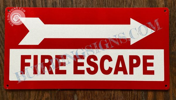 FIRE ESCAPE RIGHT SIGN