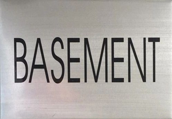 FLOOR NUMBER SIGN - BASEMENT SIGN-