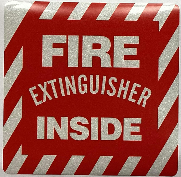 Signage  FIRE EXTINGUISHER INSIDE STICKER