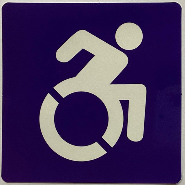 Signage  Cessible Icon - Color Sticker - Decal - Handicap Accessibility Symbol International Symbol of Access Decal Sticker