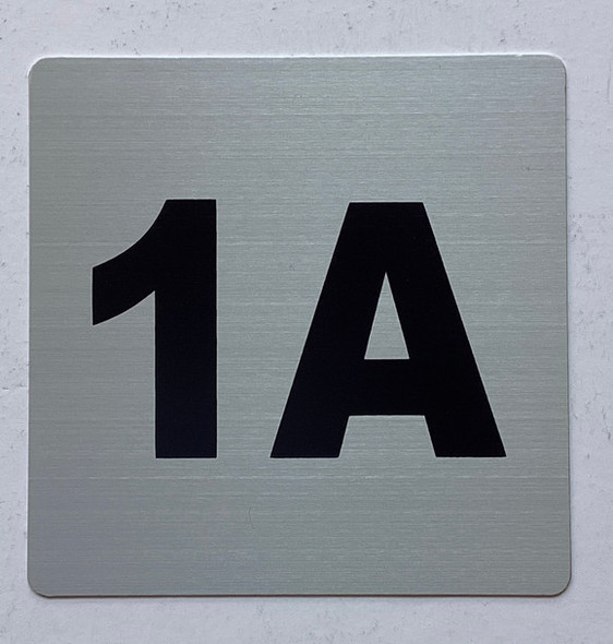 Apartment number 1A sign