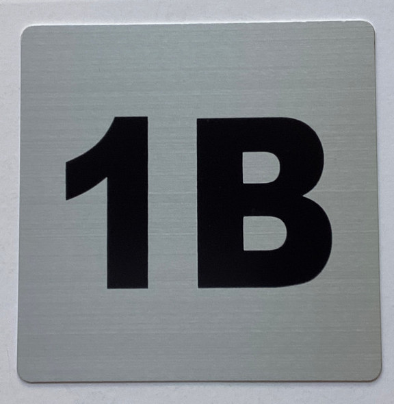 Apartment number 1B sign