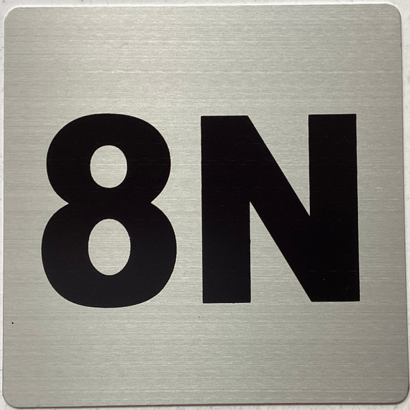 Apartment number 8N sign