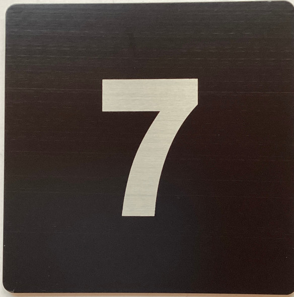 Apartment number 7 sign