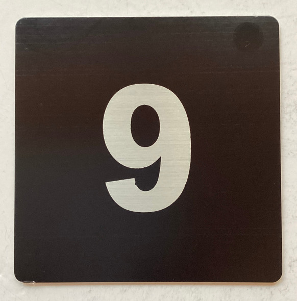 Apartment number 9 sign