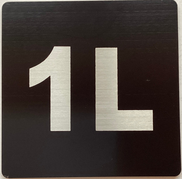 Apartment number 1L sign