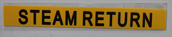 STEAM RETURN SIGN (STICKER 1X8) YELLOW-(ref062020)