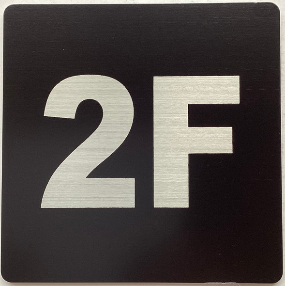 Apartment number 2F sign