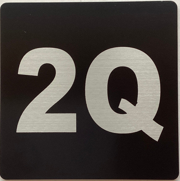 Apartment number 2Q sign