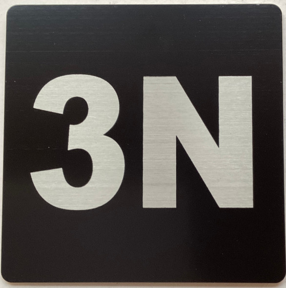 Apartment number 3N sign