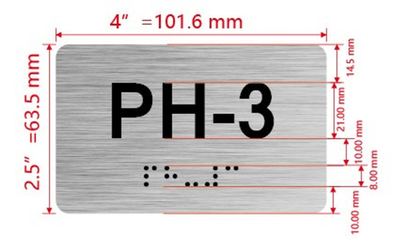 HOTEL APARTMENT NUMBER PH-3 SIGN