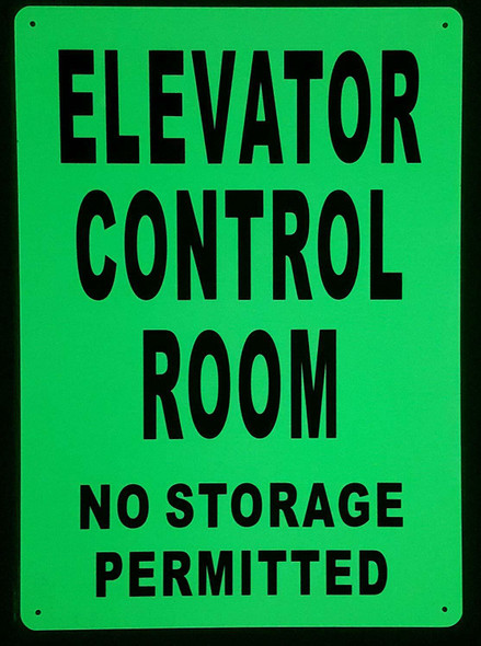 ELEVATOR CONTROL ROOM NO STORAGE PERMITTED