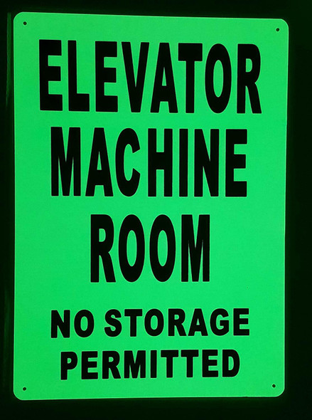ELEVATOR MACHINE ROOM NO STORAGE PERMITTED