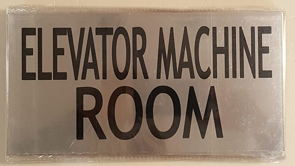 ELEVATOR MACHINE ROOM SIGN – BRUSHED