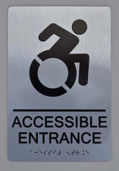 SIGNS Accessible Entrance Directional Sign ADA-Sign -Tactile