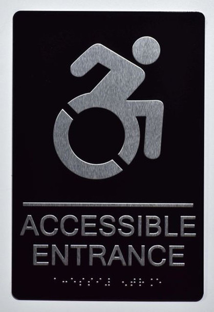 SIGNS Accessible Entrance Directional Sign