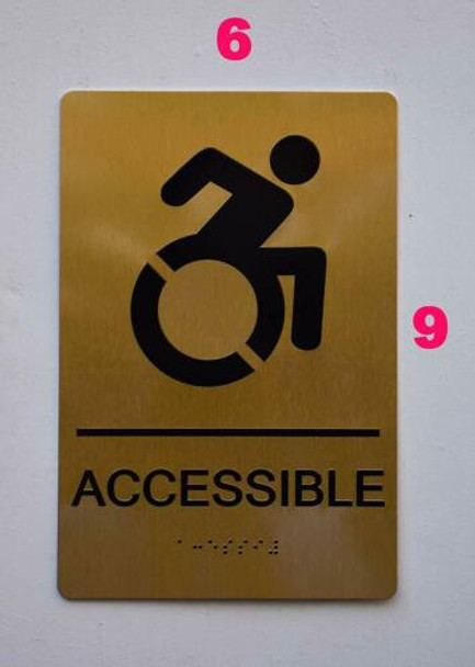 ACCESSIBLE Sign - Gold,