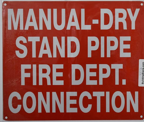 SIGNS MANUAL-DRY STAND PIPE FIRE