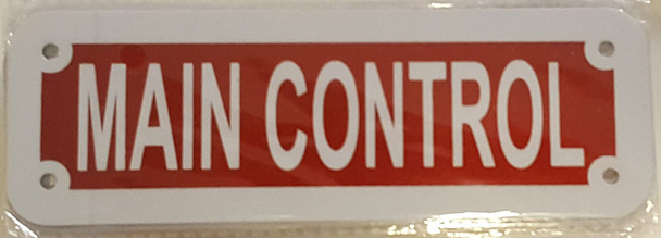 MAIN CONTROL SIGN- REFLECTIVE !!! (RED,