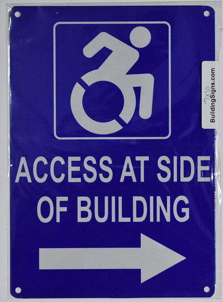 Access at Side of Building Right Arrow