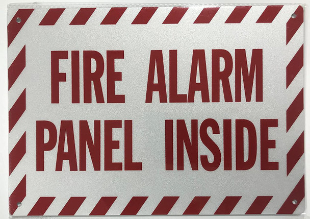 SIGNS FIRE ALARM PANEL INSIDE SIGN (REFLECTIVE