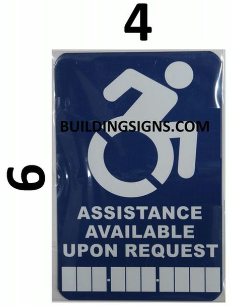 Assistance Available Upon Request Sign with Phone Number