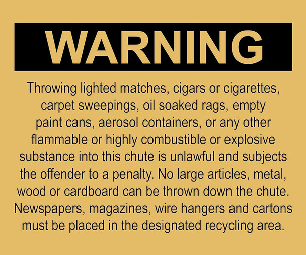 Signage  Chute /Compactor