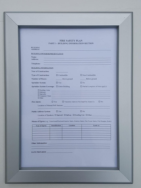 Fire Safety Plan Frame -