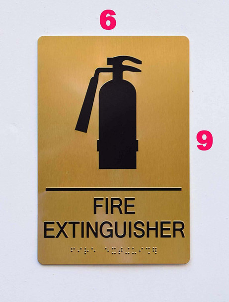 SIGNS FIRE EXTINGUISHER Sign -Tactile