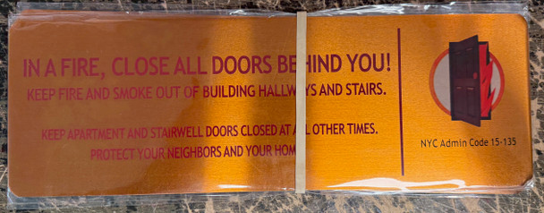 60 Pcs IN a fire close all doors ( gold )