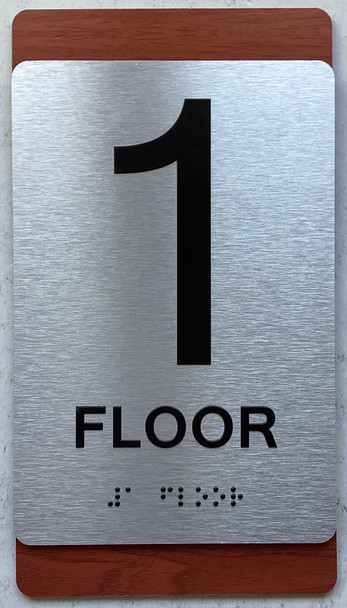 ADA FLOOR NUMBER SIGN CHERRY