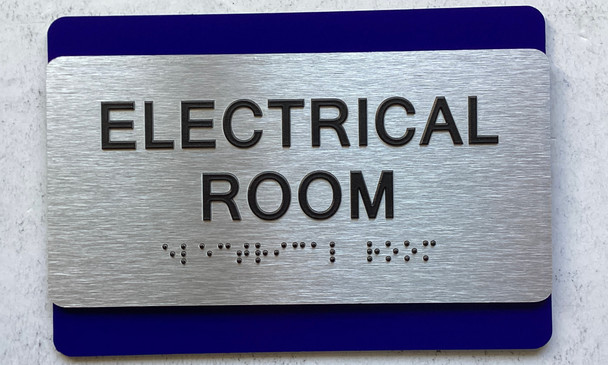 ADA ELECTRICAL ROOM SIGN DEEP NAVY BLUE