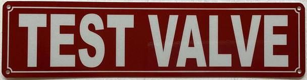 TEST VALVE SIGN