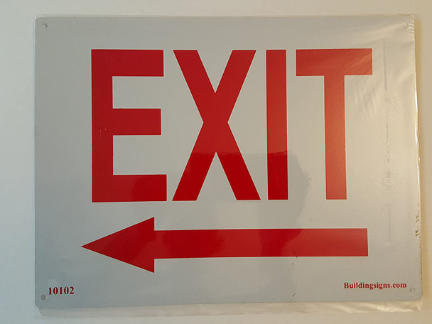 SIGNS Exit Left Sign (Aluminum signs 12X9)