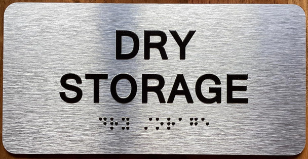 DRY STORAGE SIGN WITH RAISED LETTERS