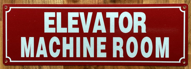 ELEVATOR MACHINE ROOM SIGN