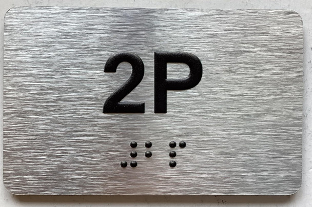 APT NUMBER 2P SIGN-UNIT NUMBER SIGN WITH RAISED LETTERS