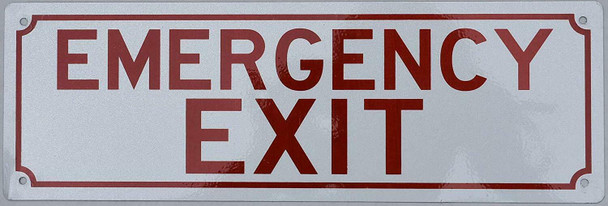 SIGNS EMERGENCY EXIT SIGN (WHITE,