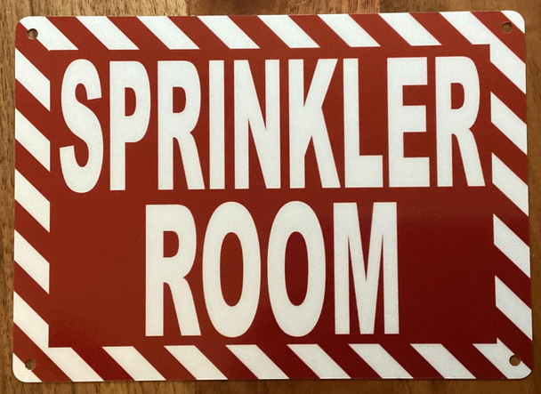 SPRINKLER ROOM SIGN -ZEBRA LINE