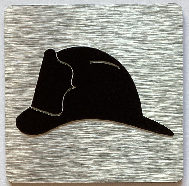 Elevator Floor Number / Elevator Jamb Plate helmet symbol Safety Sign