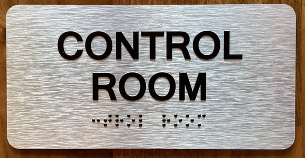 Control Room Sign with Raised Letters & Grade 2 Sign
