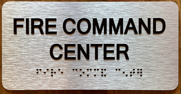 Fire Command Center Sign with Raised Letters & Grade 2 Sign
