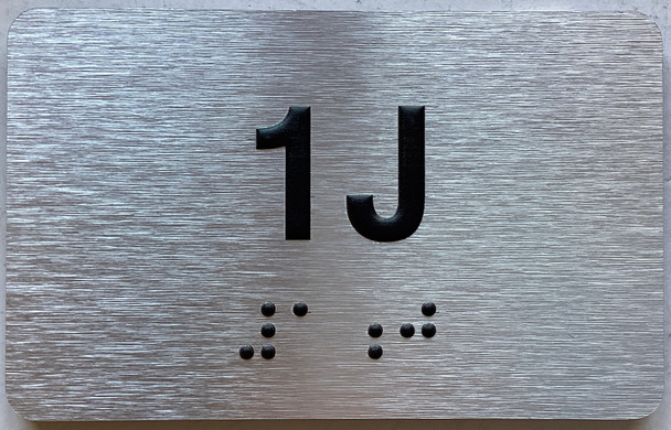 APT# 1J SILVER Sign