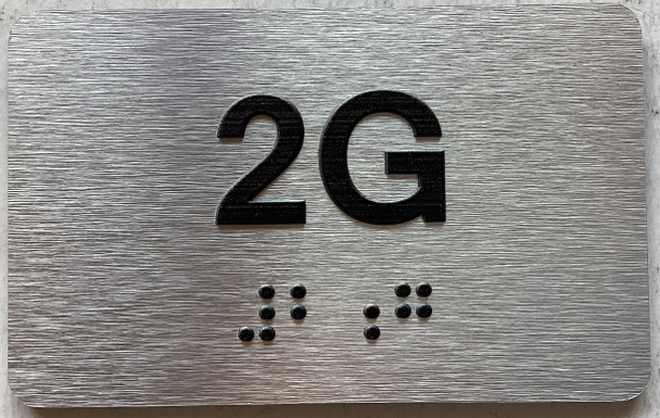 APT# 2G SILVER Sign