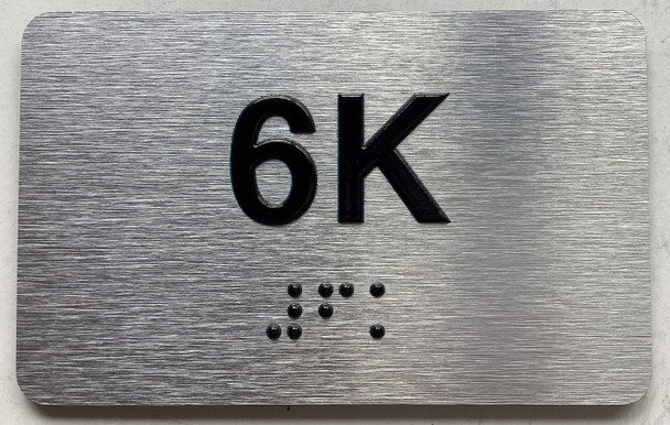 APT# 6K SILVER Sign