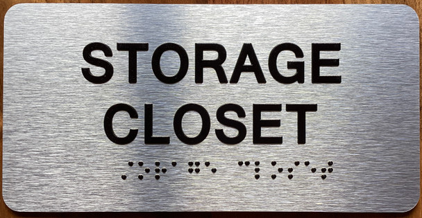 The Storage Closet Sign with Raised Letters & Grade 2 Sign